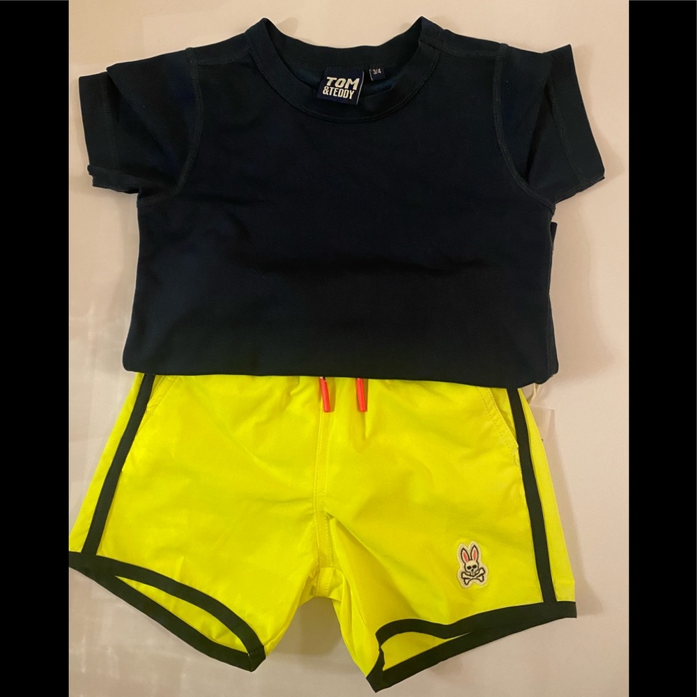 **NEW** Psycho Bunny 🐰 Swim Shorts w/ Rash Guard